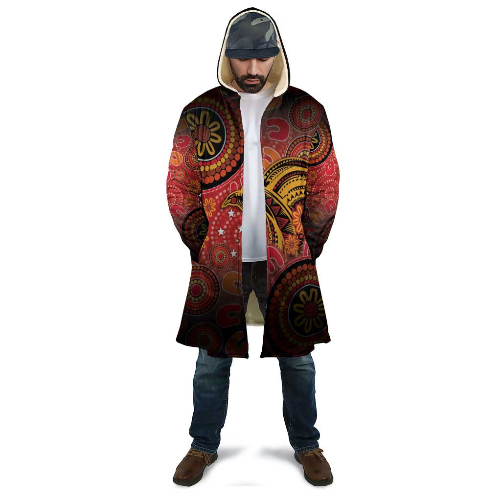 Papua New Guinea Cloak Birds Of Paradise With Aboriginal Pattern - Polynesian Pride