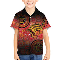 Papua New Guinea Family Matching Tank Maxi Dress and Hawaiian Shirt Birds Of Paradise With Aboriginal Pattern - Polynesian Pride