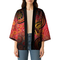 Papua New Guinea Kimono Birds Of Paradise With Aboriginal Pattern - Polynesian Pride