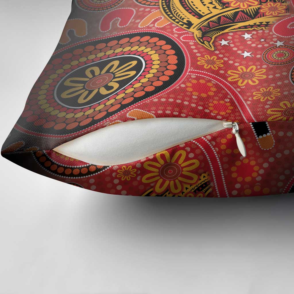 Papua New Guinea Pillow Cover Birds Of Paradise With Aboriginal Pattern LT05 - Polynesian Pride