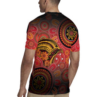 Papua New Guinea Rugby Jersey Birds Of Paradise With Aboriginal Pattern - Polynesian Pride
