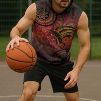 Papua New Guinea Sleeveless Hoodie Birds Of Paradise With Aboriginal Pattern - Polynesian Pride