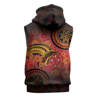Papua New Guinea Sleeveless Zip Hoodie Birds Of Paradise With Aboriginal Pattern - Polynesian Pride