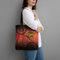 Papua New Guinea Tote Bag Birds Of Paradise With Aboriginal Pattern LT05 - Polynesian Pride
