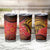 Papua New Guinea Tumbler Cup Birds Of Paradise With Aboriginal Pattern - Polynesian Pride
