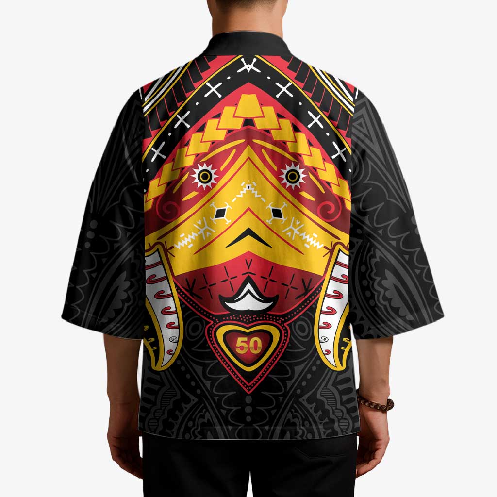Papua New Guinea Independence Day Kimono Tribal Mask - Polynesian Pride