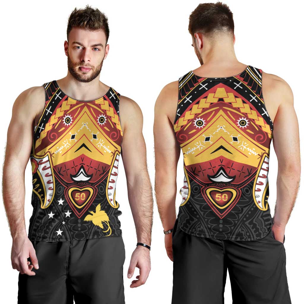 Papua New Guinea Independence Day Men Tank Top Tribal Mask - Polynesian Pride