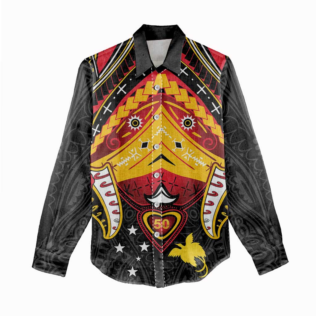 Papua New Guinea Independence Day Women Casual Shirt Tribal Mask LT05 - Polynesian Pride