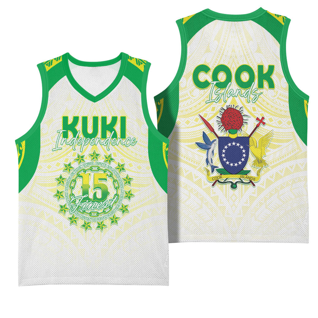 Kuki Independence 2026 Basketball Jersey Cook Islands 15 Finest White Version