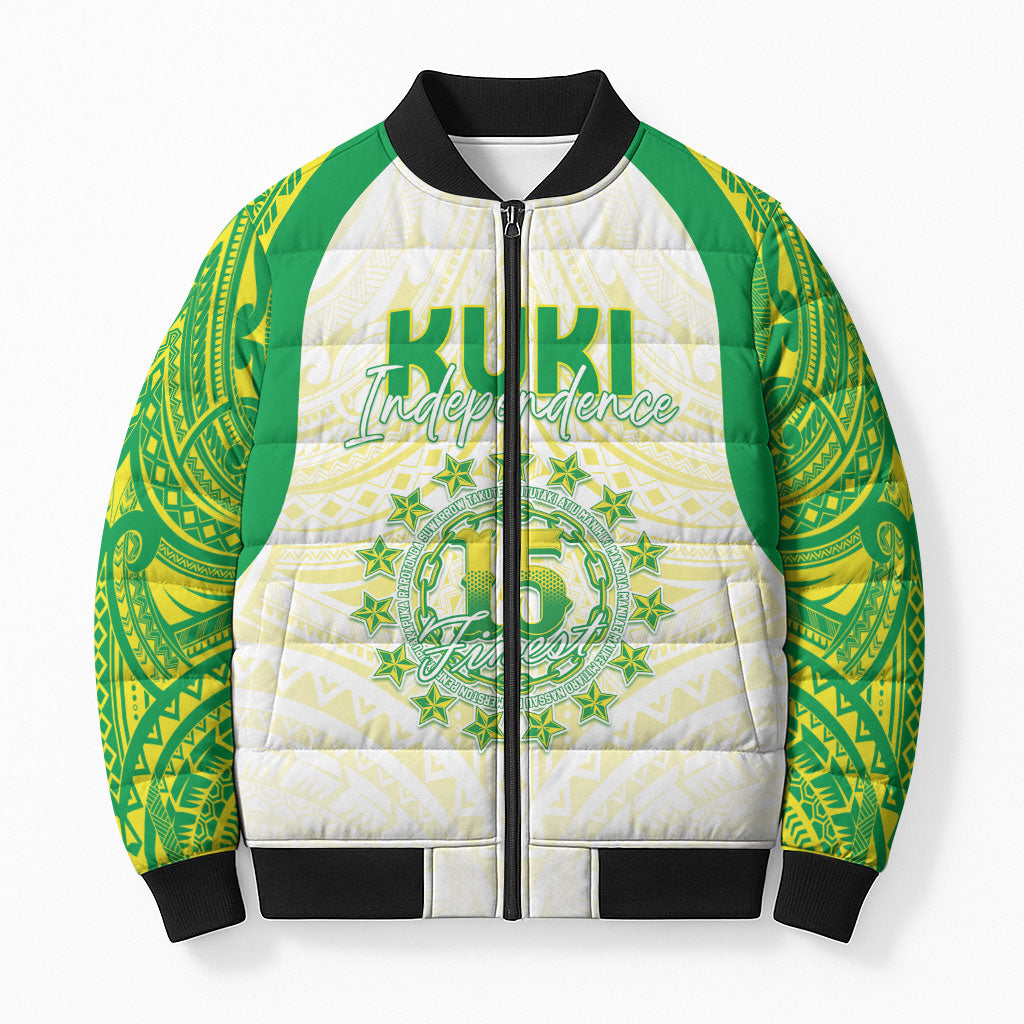 Kuki Independence 2026 Bomber Puffer Jacket Cook Islands 15 Finest White Version