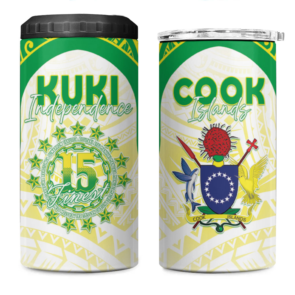 Kuki Independence 2026 4 in 1 Can Cooler Tumbler Cook Islands 15 Finest White Version