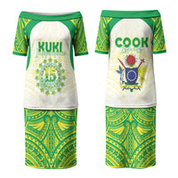 Kuki Independence 2026 Couples Matching Puletasi and Long Sleeve Button Shirt Cook Islands 15 Finest White Version
