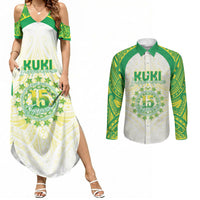 Kuki Independence 2026 Couples Matching Summer Maxi Dress and Long Sleeve Button Shirt Cook Islands 15 Finest White Version