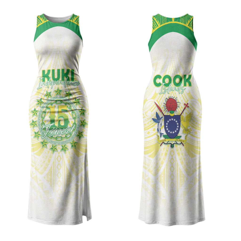 Kuki Independence 2026 Couples Matching Tank Maxi Dress and Hawaiian Shirt Cook Islands 15 Finest White Version