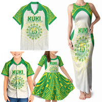 Kuki Independence 2026 Family Matching Tank Maxi Dress and Hawaiian Shirt Cook Islands 15 Finest White Version