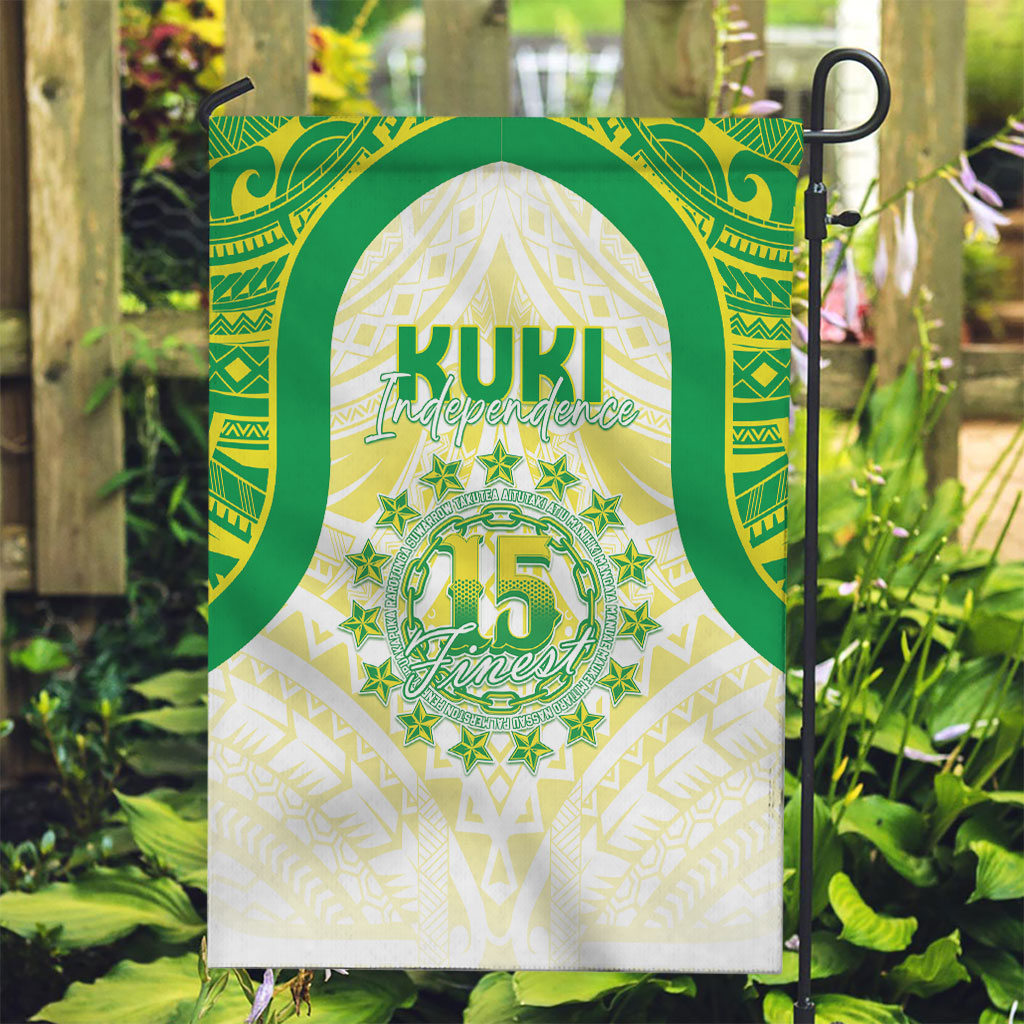 Kuki Independence 2026 Garden Flag Cook Islands 15 Finest White Version