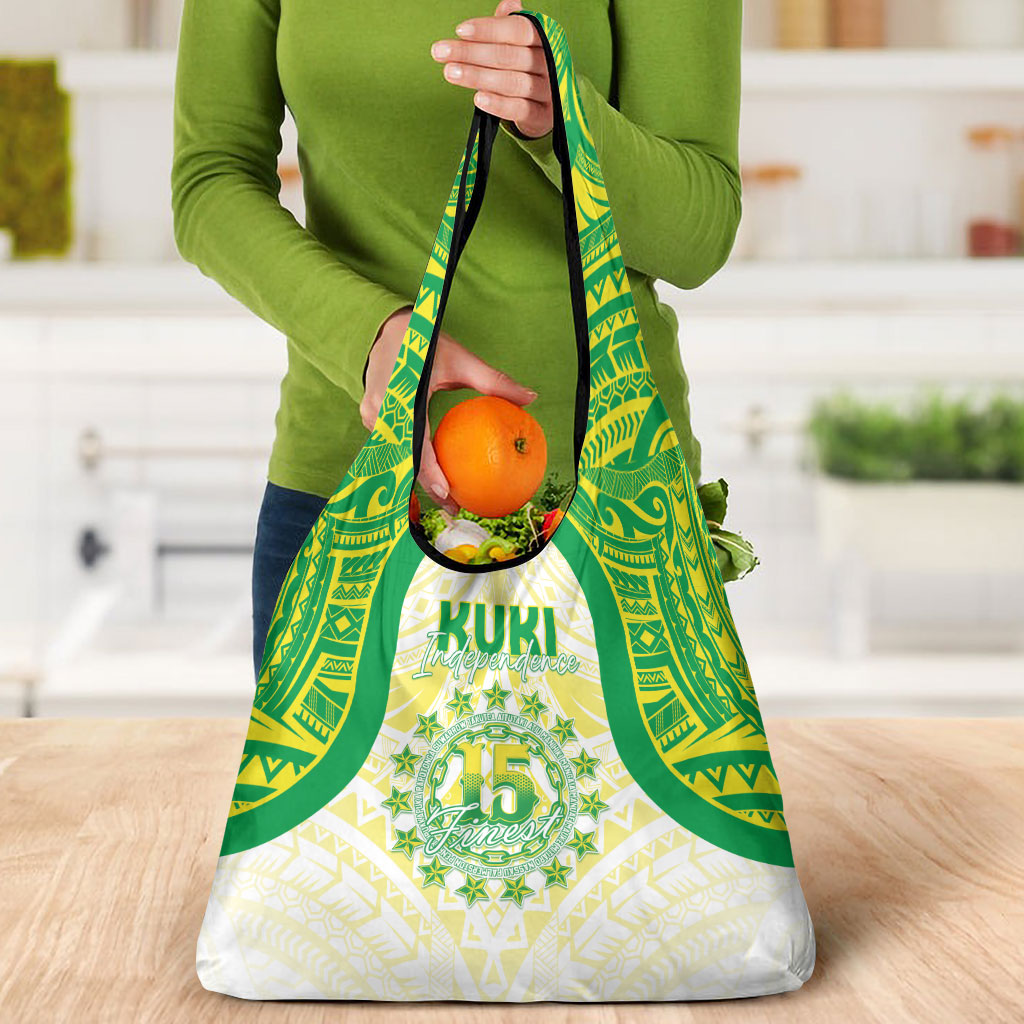 Kuki Independence 2026 Grocery Bag Cook Islands 15 Finest White Version