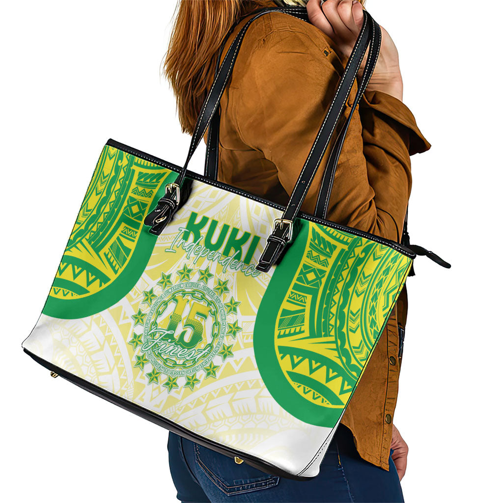 Kuki Independence 2026 Leather Tote Bag Cook Islands 15 Finest White Version