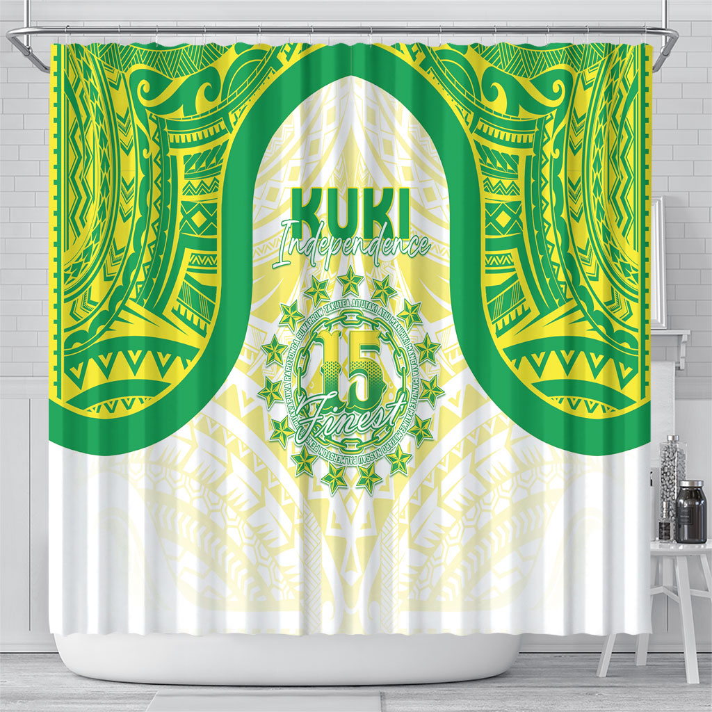 Kuki Independence 2026 Shower Curtain Cook Islands 15 Finest White Version