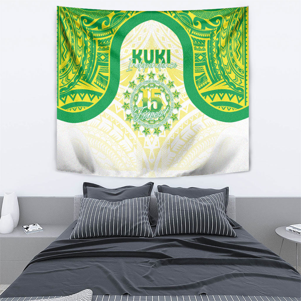 Kuki Independence 2026 Tapestry Cook Islands 15 Finest White Version
