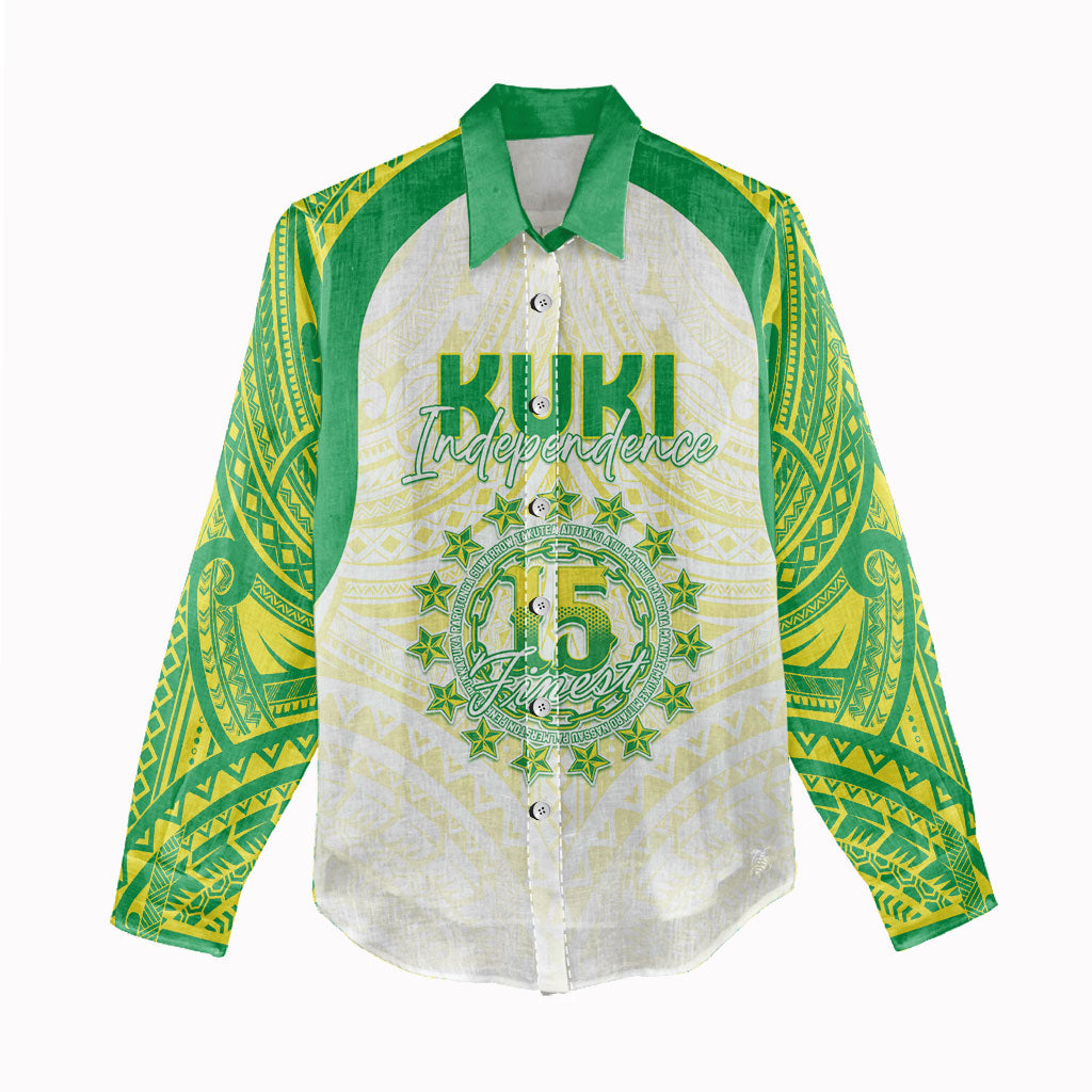 Kuki Independence 2026 Women Casual Shirt Cook Islands 15 Finest White Version