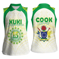 Kuki Independence 2026 Women Sleeveless Polo Shirt Cook Islands 15 Finest White Version