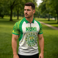 Kuki Independence 2026 Zipper Polo Shirt Cook Islands 15 Finest White Version