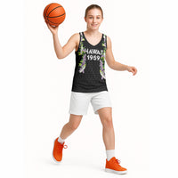 Hawaii Statehood Day Basketball Jersey Kakau Pattern With Maile Pikake Honohono Lei