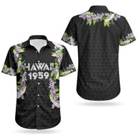 Hawaii Statehood Day Couples Matching Mermaid Dress and Hawaiian Shirt Kakau Pattern With Maile Pikake Honohono Lei