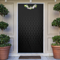 Hawaii Statehood Day Door Cover Kakau Pattern With Maile Pikake Honohono Lei