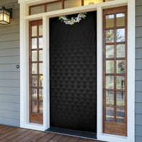 Hawaii Statehood Day Door Cover Kakau Pattern With Maile Pikake Honohono Lei