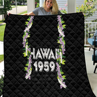 Hawaii Statehood Day Quilt Kakau Pattern With Maile Pikake Honohono Lei