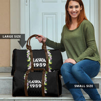 Hawaii Statehood Day Travel Bag Kakau Pattern With Maile Pikake Honohono Lei