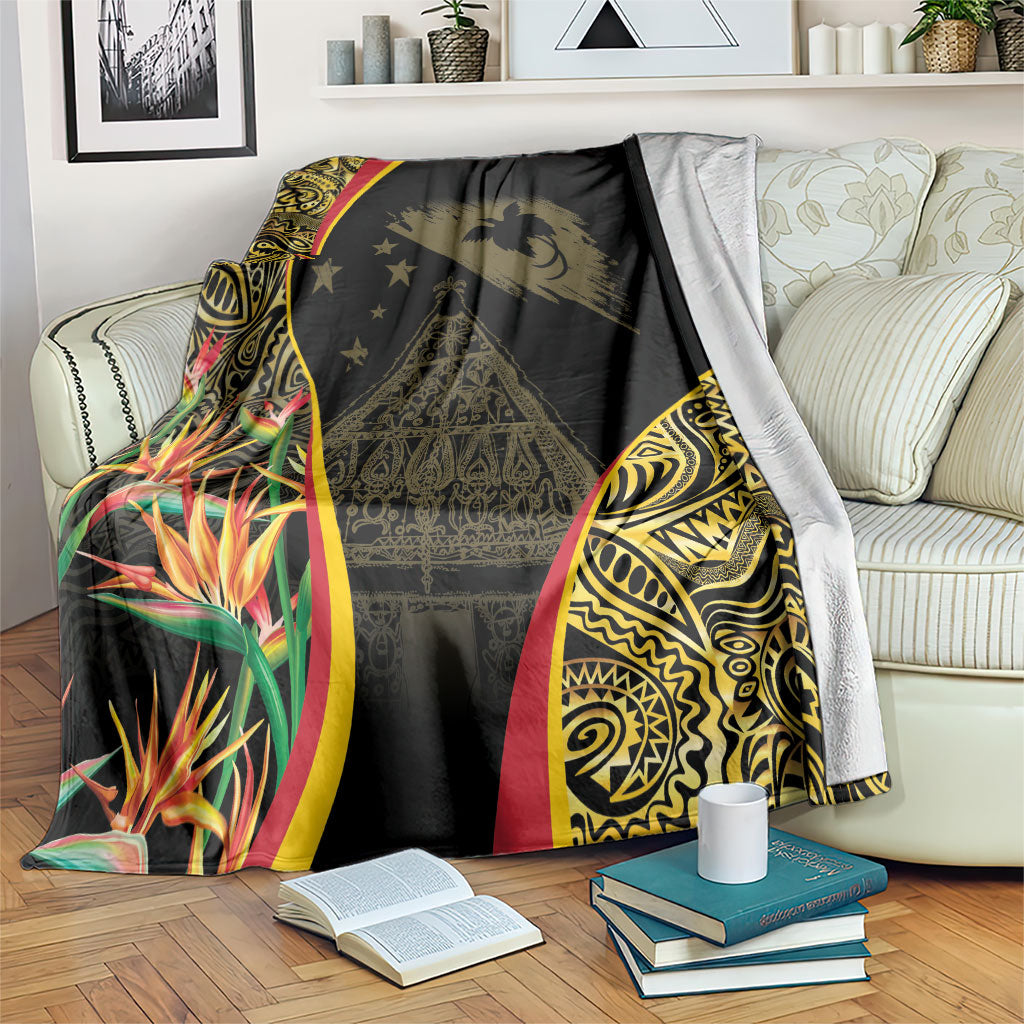 Papua New Guinea Hapi De Bilong Indipendens Blanket Special Style LT05 Black - Polynesian Pride