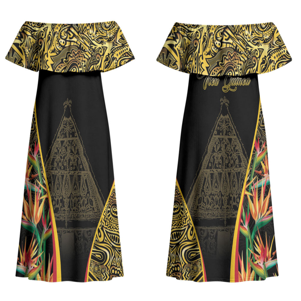 Papua New Guinea Hapi De Bilong Indipendens Couples Matching Off Shoulder Maxi Dress and Hawaiian Shirt Special Style