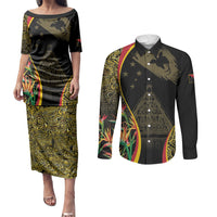 Papua New Guinea Hapi De Bilong Indipendens Couples Matching Puletasi and Long Sleeve Button Shirt Special Style