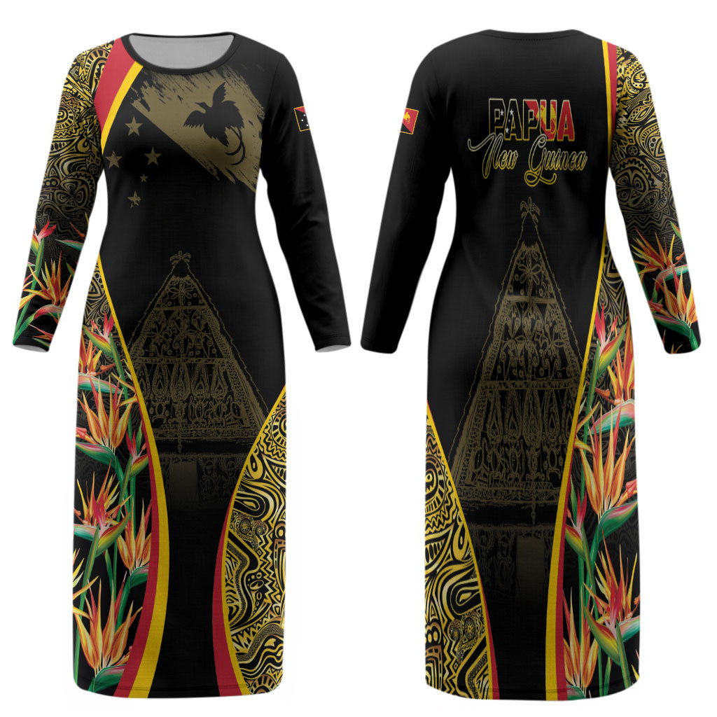 Papua New Guinea Hapi De Bilong Indipendens Family Matching Long Sleeve Bodycon Dress and Hawaiian Shirt Special Style