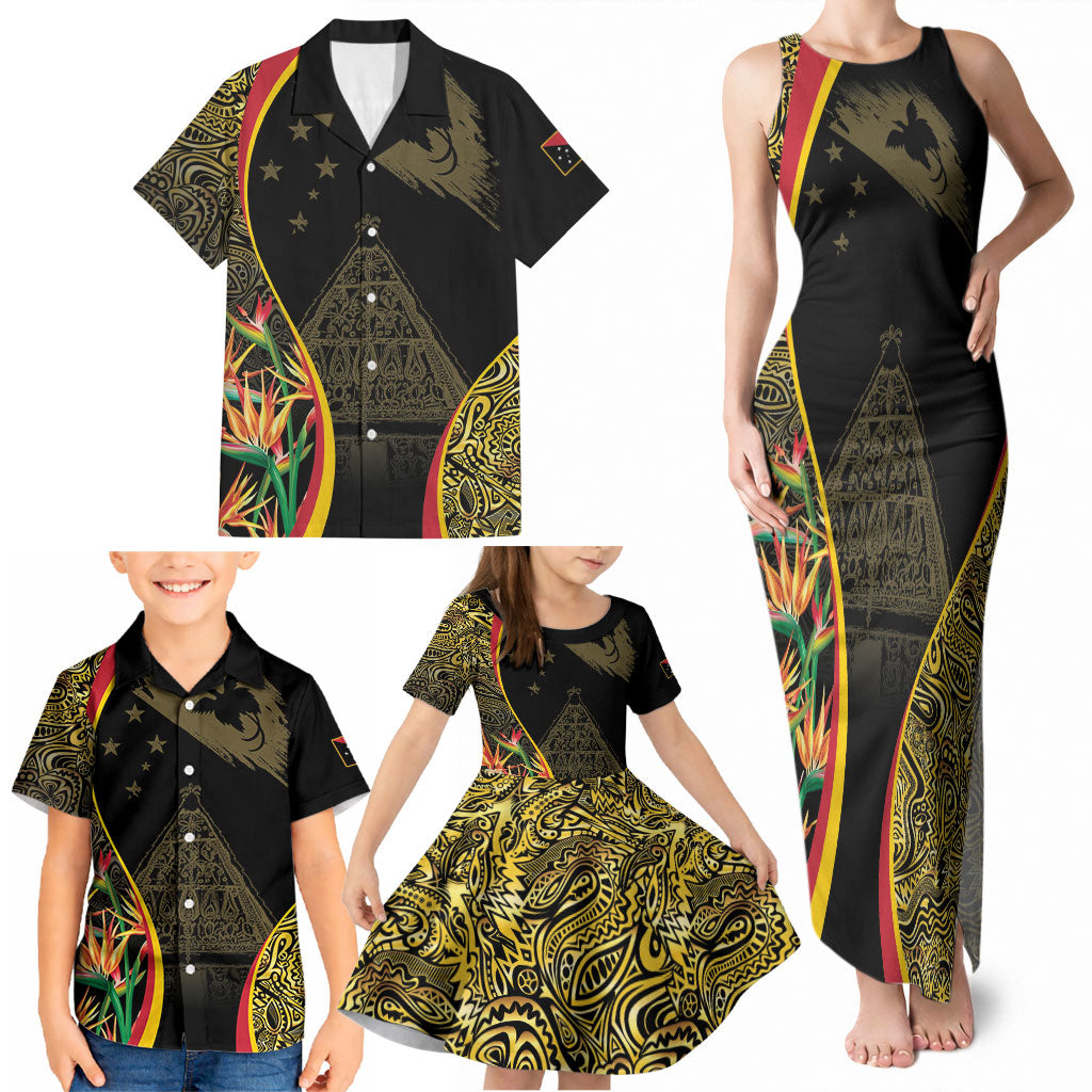 Papua New Guinea Hapi De Bilong Indipendens Family Matching Tank Maxi Dress and Hawaiian Shirt Special Style