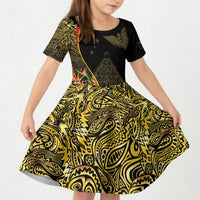 Papua New Guinea Hapi De Bilong Indipendens Kid Short Sleeve Dress Special Style