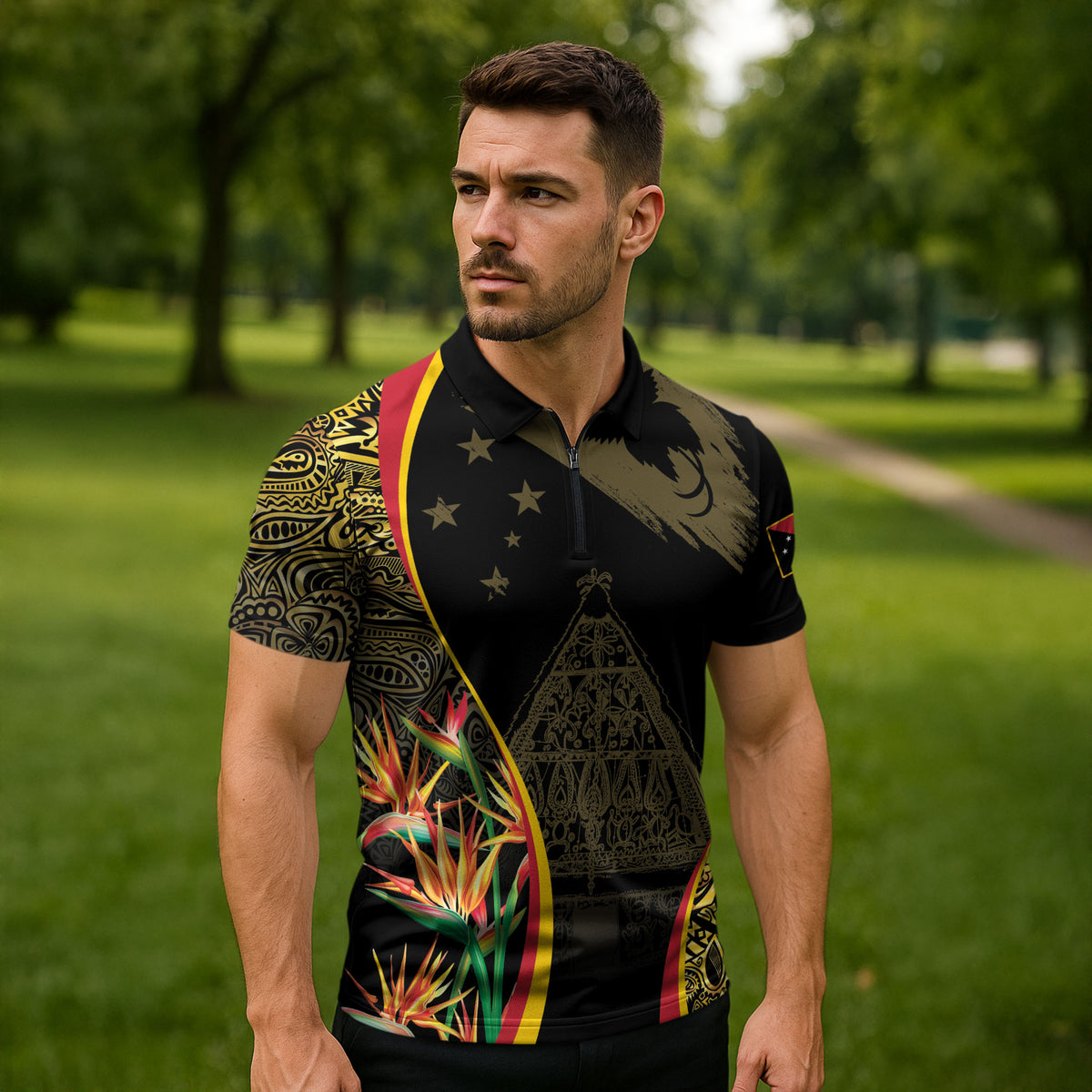 Papua New Guinea Hapi De Bilong Indipendens Zipper Polo Shirt Special Style