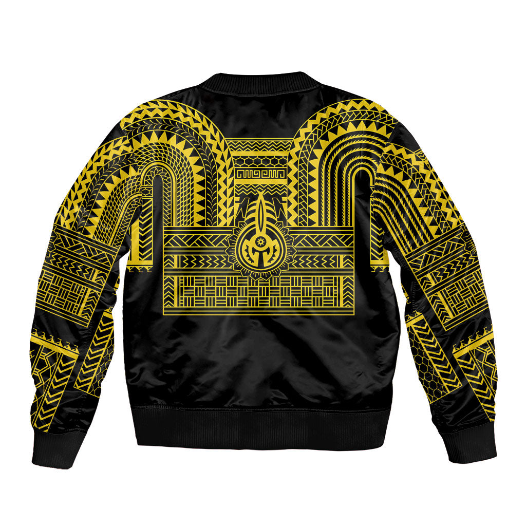 Philippines Filipinos Bomber Jacket Igorot Tribal Pattern Black