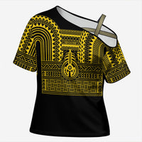 Philippines Filipinos Cross Shoulder Shirt Igorot Tribal Pattern Black