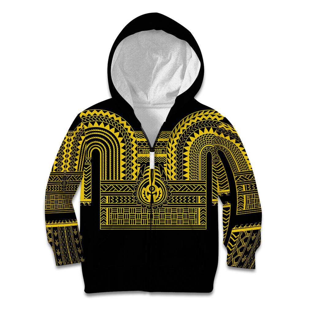 Philippines Filipinos Kid Hoodie Igorot Tribal Pattern Black