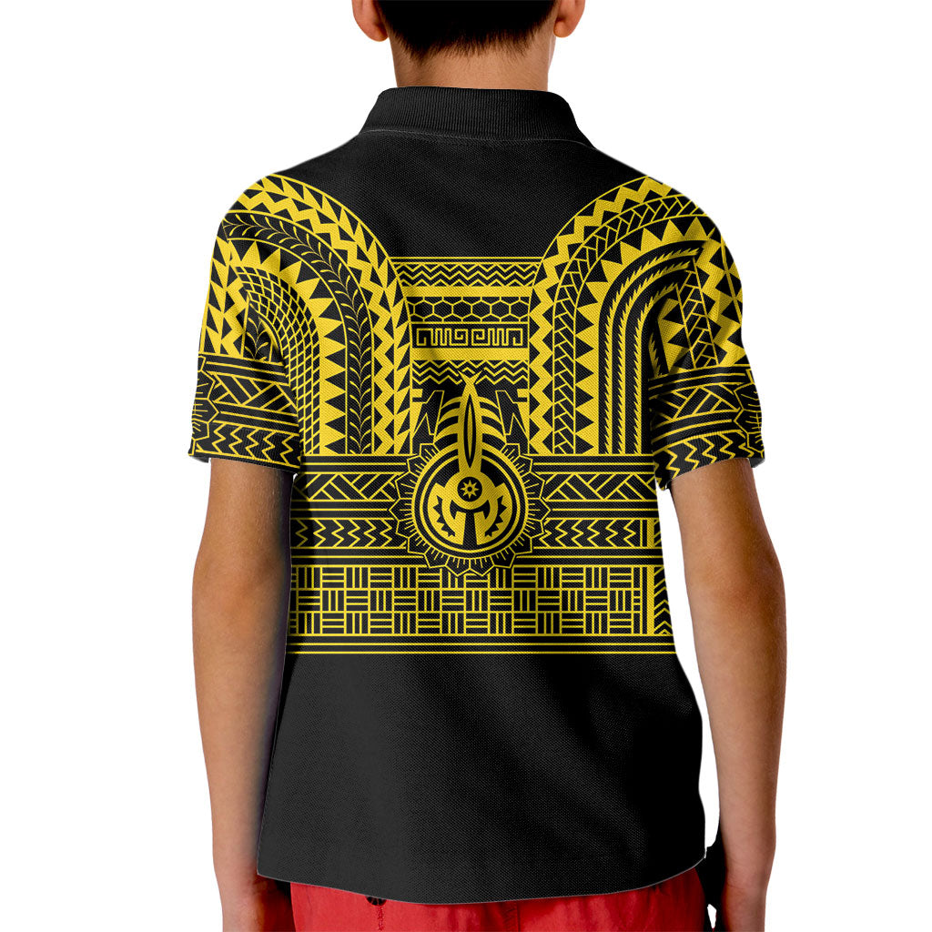 Philippines Filipinos Kid Polo Shirt Igorot Tribal Pattern Black