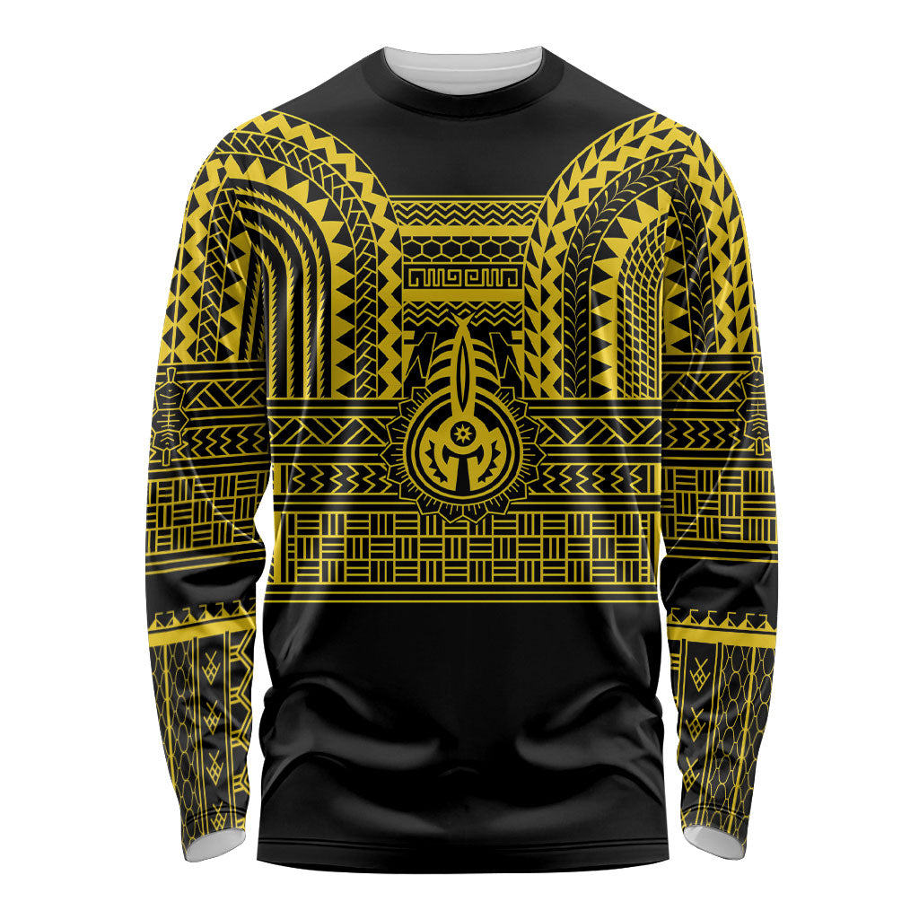 Philippines Filipinos Long Sleeve Shirt Igorot Tribal Pattern Black LT05 Unisex Black - Polynesian Pride