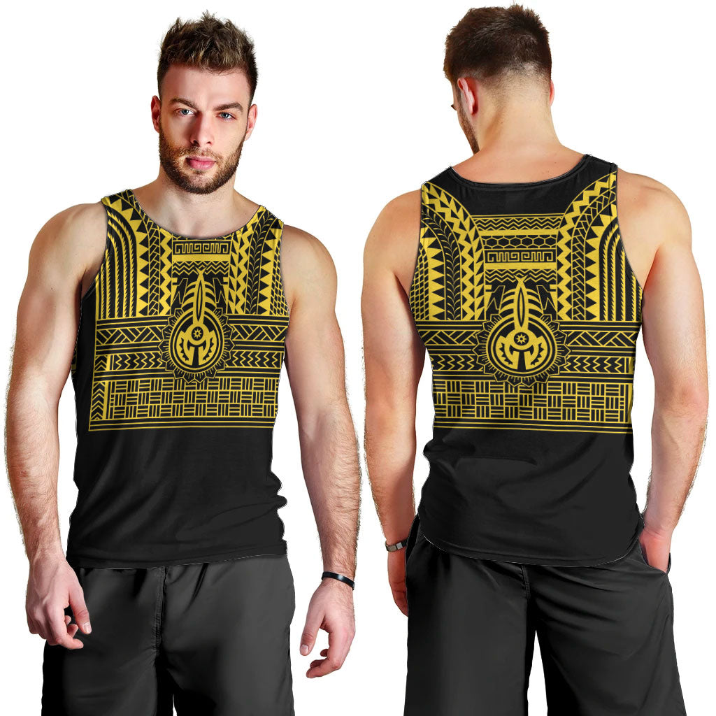 Philippines Filipinos Men Tank Top Igorot Tribal Pattern Black