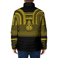 Philippines Filipinos Padded Jacket Igorot Tribal Pattern Black