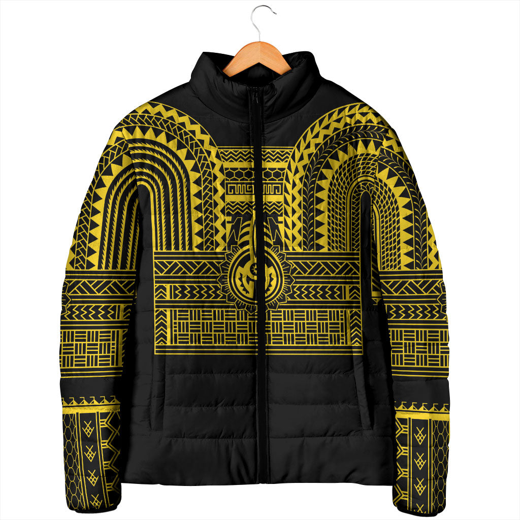 Philippines Filipinos Padded Jacket Igorot Tribal Pattern Black