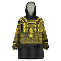 Philippines Filipinos Wearable Blanket Hoodie Igorot Tribal Pattern Black