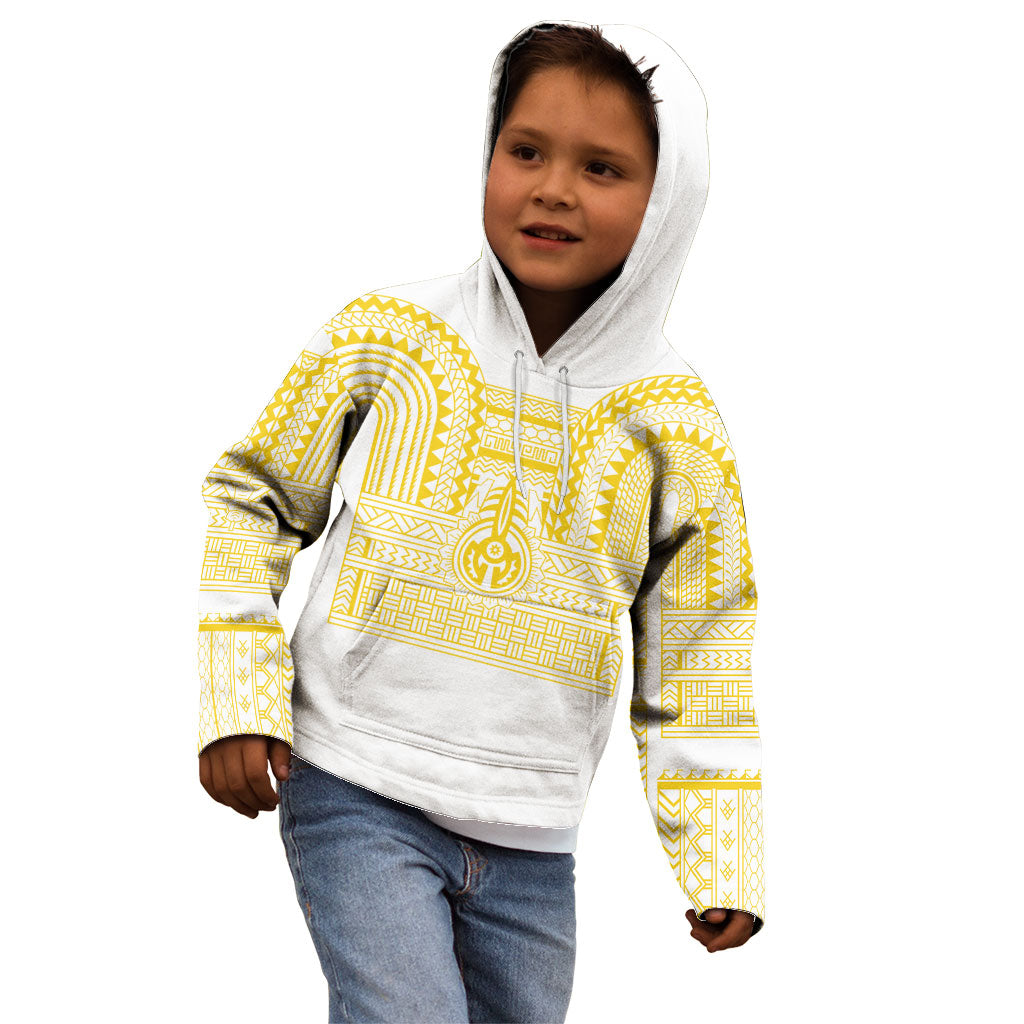 Philippines Filipinos Kid Hoodie Igorot Tribal Pattern White